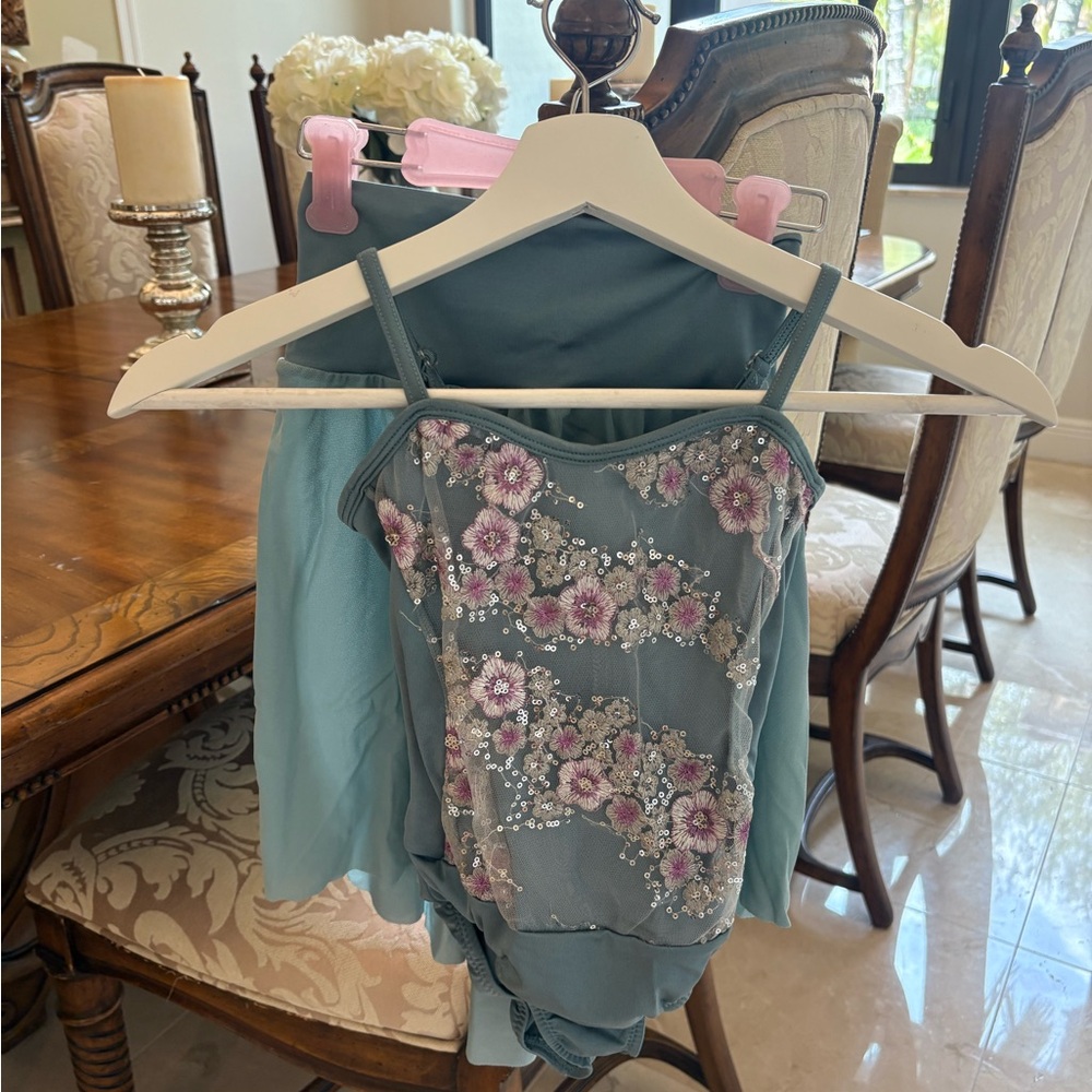 Floral Embroidered Blue Dress